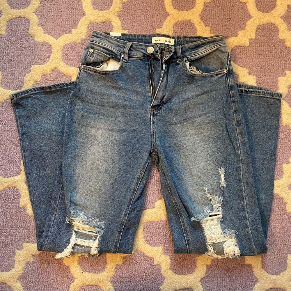 Almost Famous Ripped Boyfriend Jeans